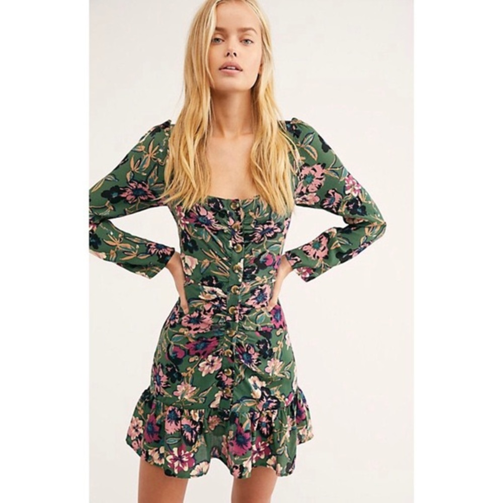 NWOT Free People Forever Printed Mini Dress